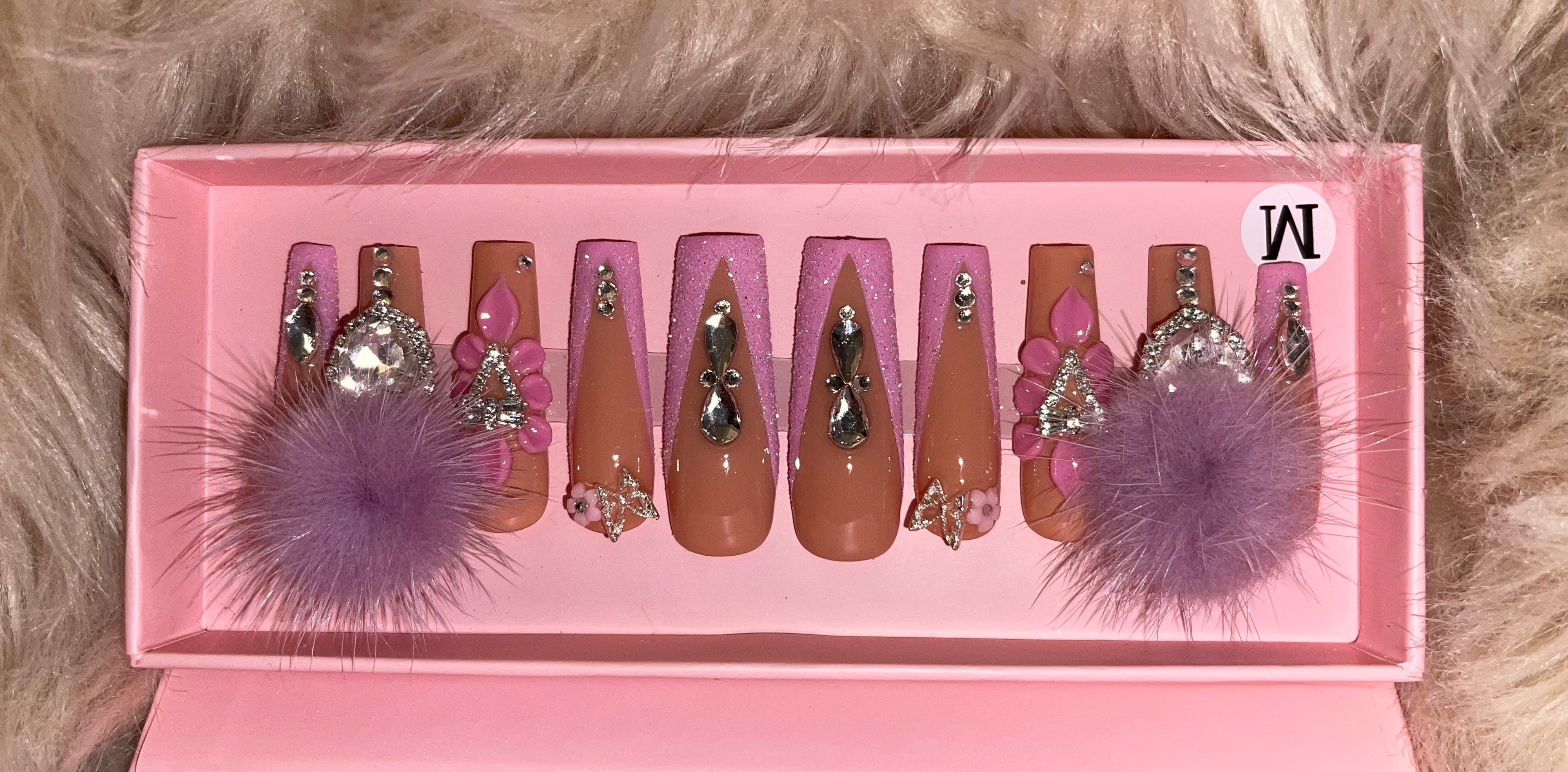 Pink Coffin Press-on Nails